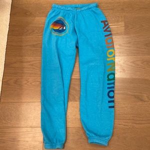 Neon Blue Aviator Nation Sweatpants